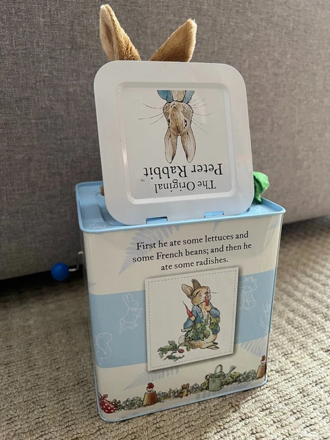 BEATRIX POTTER PETER Rabbit Musical Wind Up Jack In The Box Rainbow ...