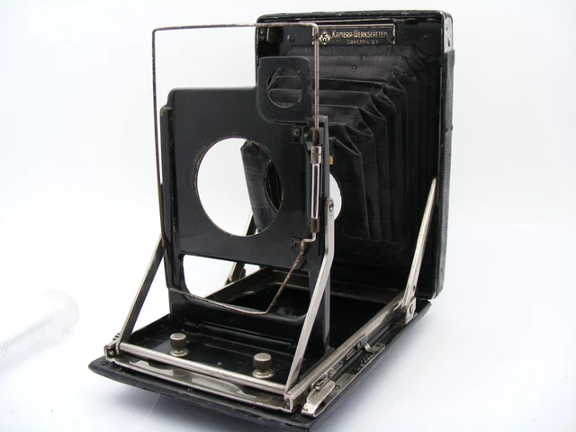 KAMERA WERKSTATTEN DRESDEN A-21 6x9 Plate Camera Patent Etui. With