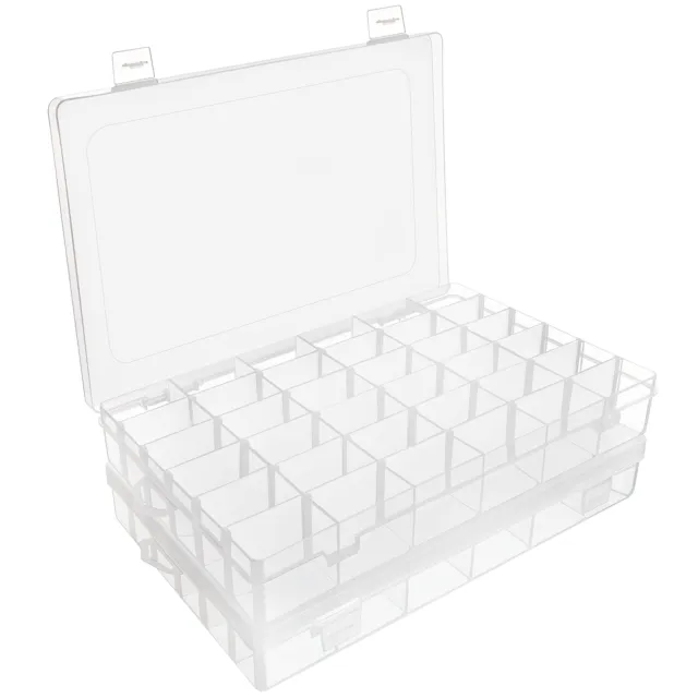 Cajas de clasificación Belle You 2 ud. para piezas pequeñas de plástico transparente -