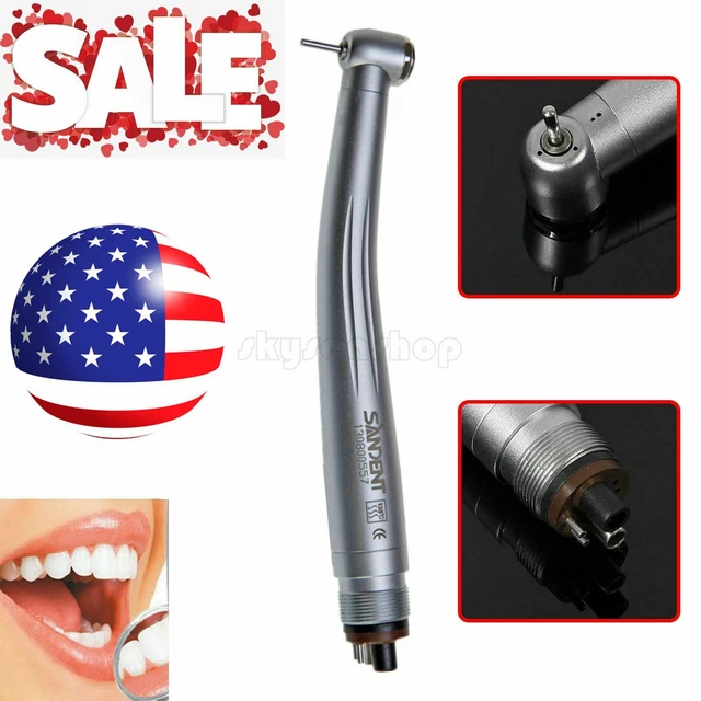 NSK Style Dental High Speed Handpiece Push Turbine Clean Head 4-Hole USA o&l