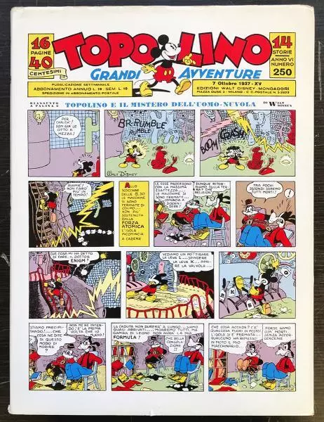 Topolino (collana grandi ristampa) (1986) Recueil 1937 - 4 - 4ème trimestre (TB