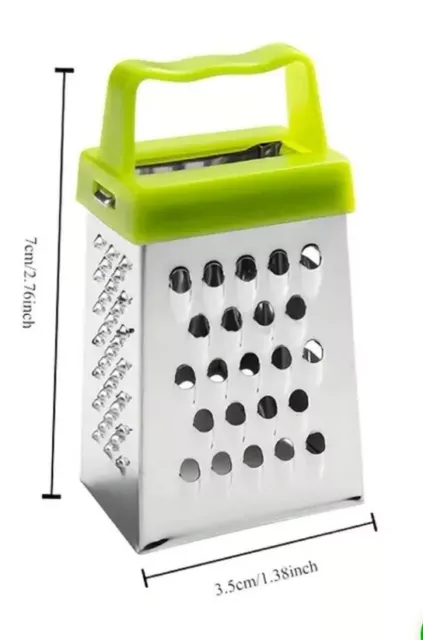 4-in-1 Stainless Steel Grater: Compact Cheese Planer, Versatile Vegetable