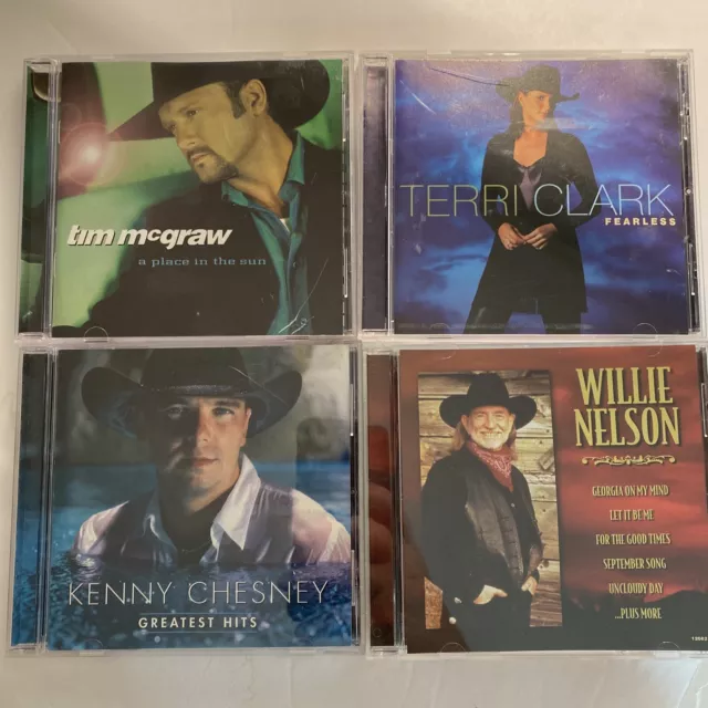 Country Music CD LOt Terri Clark Chesney Willie Nelson Tim McGraw zab