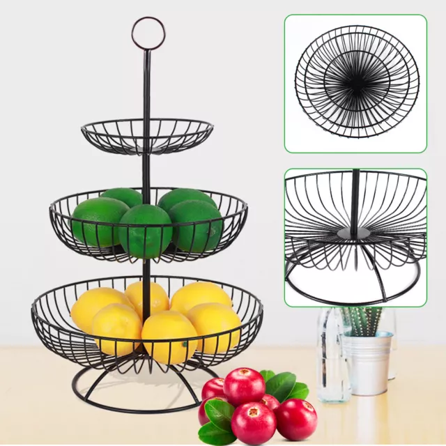 Conservazione snack a 3 piani piatto caramelle scaffale frutta piatto frutta cesto frutta