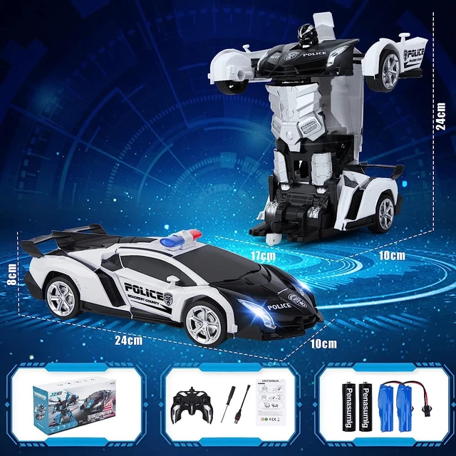 TRANSFORMER RC ROBOT Car Remote Control Kids Boys Xmas Toys 2.4Ghz 360