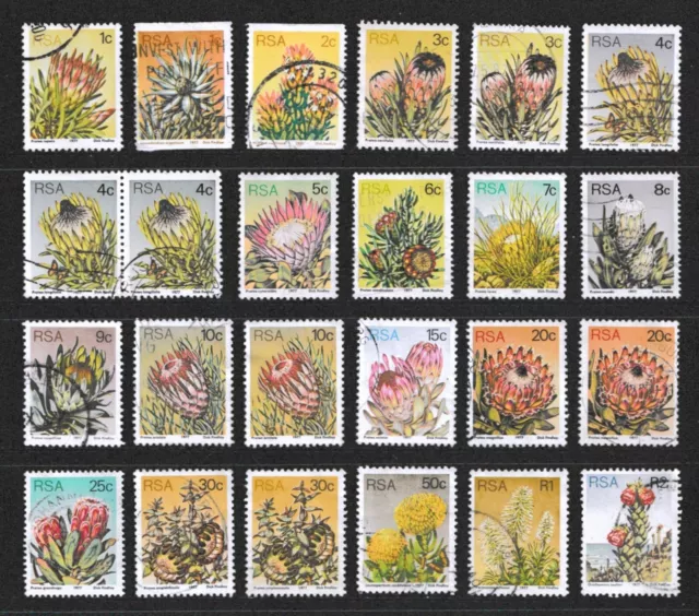 SOUTH AFRICA 1977 Succulents, Proteas, No.5, part set, used