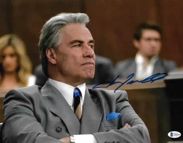 John Travolta Signed 11x14 Gotti Photo Beckett BAS Witnessed COA