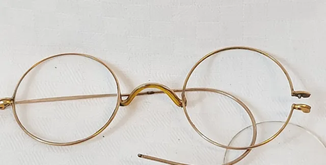 Rundbrille Lunettes aus den 20-30 Jahren Golddouble 14 Karat Rahmen Brille... 3
