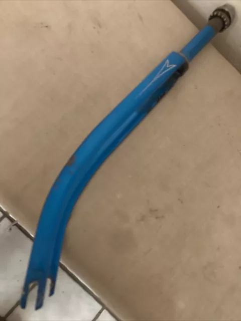 Vintage Schwinn 24,26 1 3/8”lightweight Bicycle Fork Radiant Blue W/ Hardware