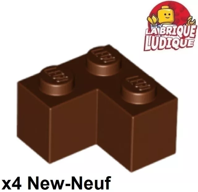 Lego 4x Brique Brick 2x2 corner angle marron/reddish brown 2357 NEUF