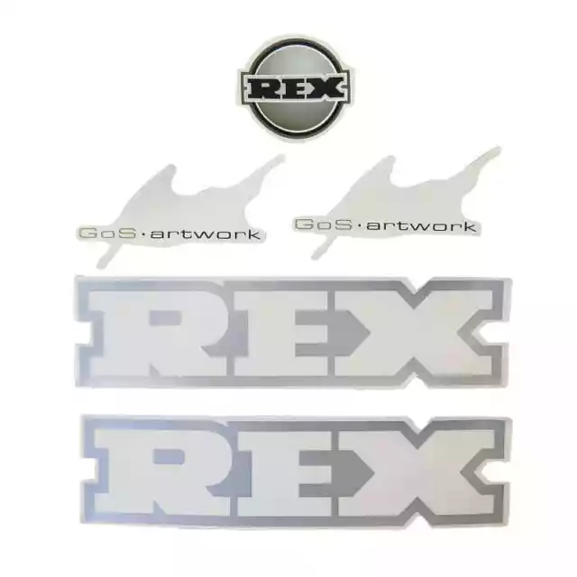 Autocollant Sticker Décor Inscription Logo Emblème Rex Rs 125 Panneau