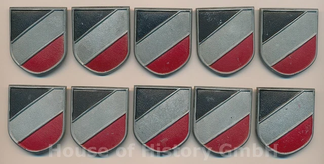 134152, 10 STÜCK, 10x Wappenschild zum Tropenhelm, Heer, Luftwaffe