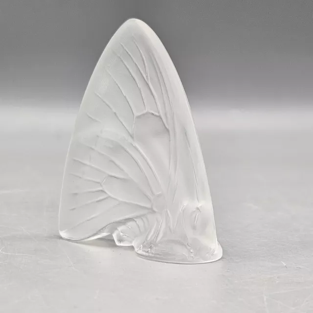 Vintage Lalique Crystal Closed Butterfly Figure