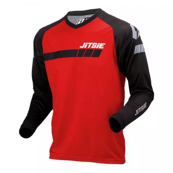 Jitsie Triztan Trials Bike Riding Shirt / Jersey. Black/Red. Great Quality