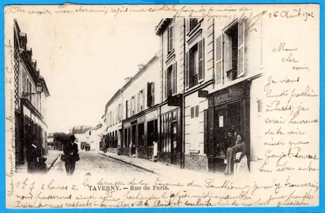 Cpa 95 Taverny - Rue De Paris