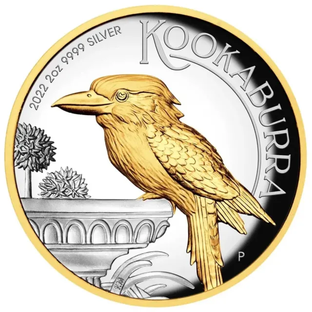 2022 $2 Kookaburra Gilded 2oz Silver Coin