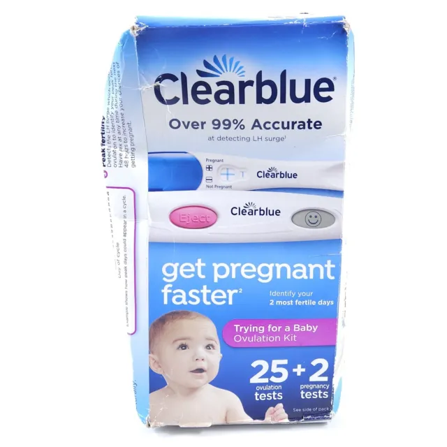 Clearblue Ovulation Kit 25 Ovulation Tests + 2 Pregnancy Test Exp 10/31/2025