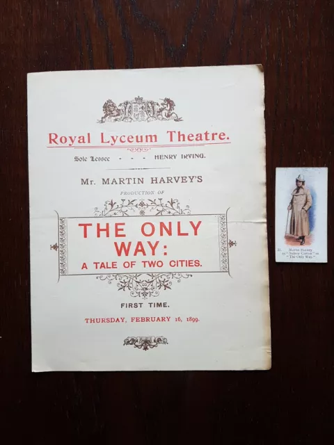 + 16/2/1899 Programme The Only Way..a Tale Of Two Cities, Royal Lyceum Theatre +