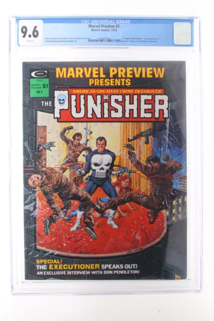 Marvel Preview #2 - Marvel 1975 CGC 9.6 1st Origin of the Punisher!