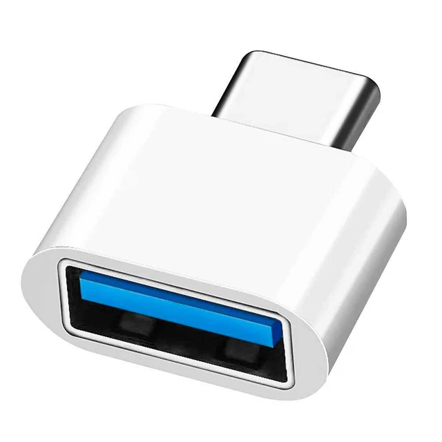 Adattatore da USB 3.0 Femmina a Tipo C Maschio OTG per Laptop Smartphone Bianco