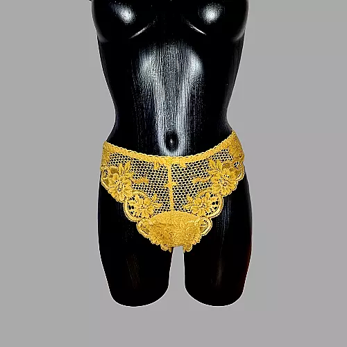 Neu*** La Perla Marvel Bikini Slip in Gold IT Gr. 2 NP 130,00 € **Luxus Lingerie