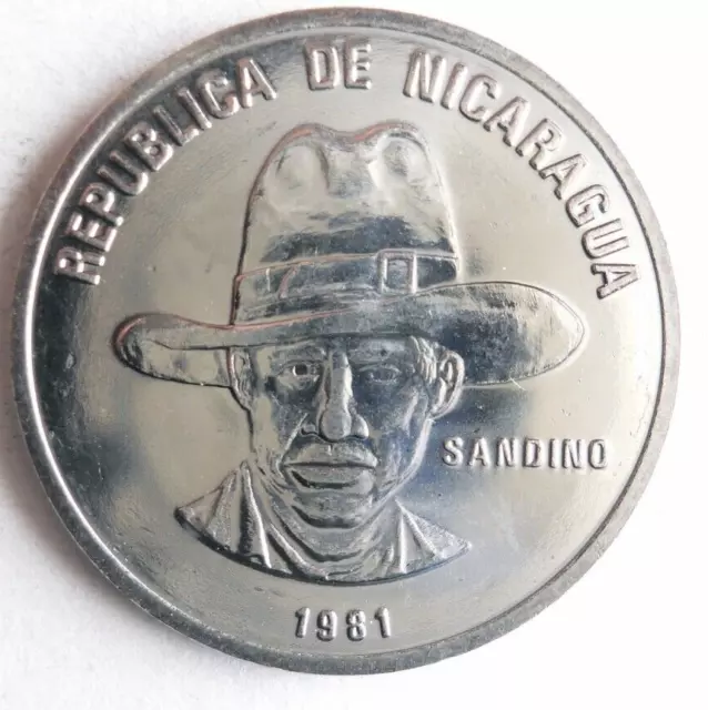 1981 NICARAGUA 25 CENTAVOS - Excellent Coin - FREE SHIP - Latin Bin #6
