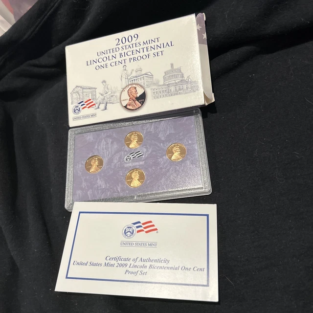 2009 S Lincoln Cent Proof 4 Coin US Mint Bicentennial Set
