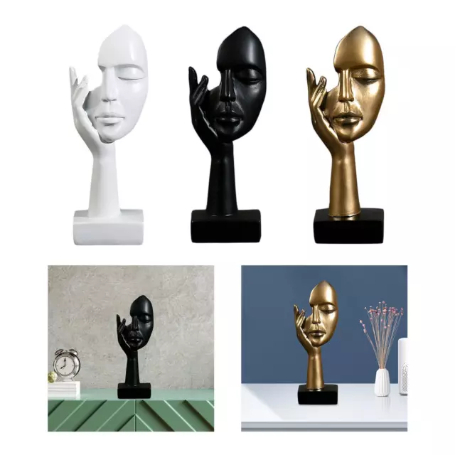 Statue d'art de visage de femmes créatives simples pour la décoration de