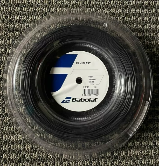 Babolat RPM Blast Reel 18G 1.20m Black Tennis String 660ft 200m