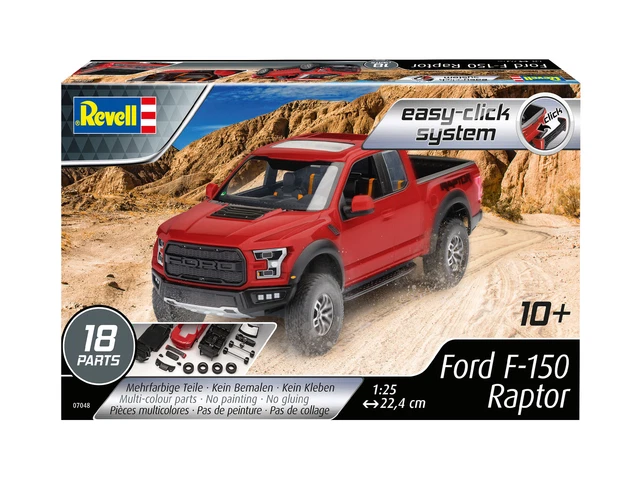 Ford Raptor Model Kit 2017 FORD F-150 Raptor Simple Clic 1:25 Plastique Model Kit 07048 ...