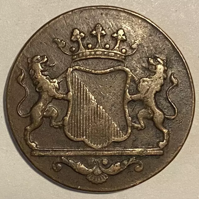 Netherland East Indies (Utrecht) 1790 Duit Copper Coin: VOC 2