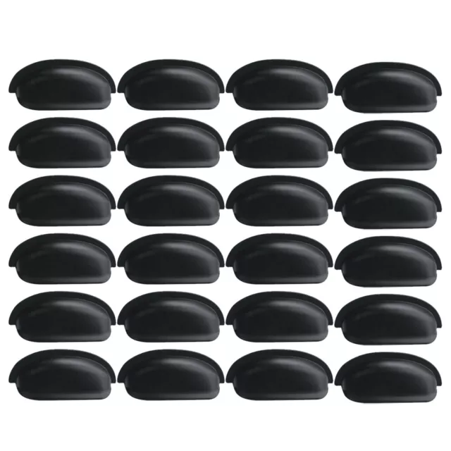 25pcs Kitchen Cabinet Handles Pulls Drawer Cupboard Knob Hardware Matte Black