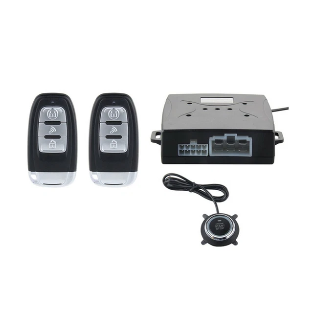 9Pcs PKE Car SUV Alarm System Keyless Entry Remote Auto Start Push Button Stop