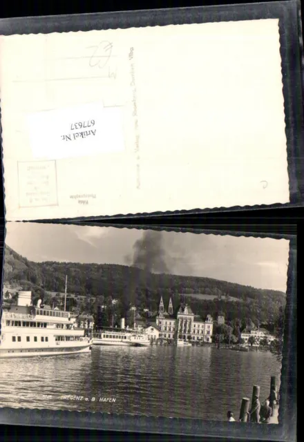 677637 Bregenz am Bodensee Hafen Schiff Dampfer