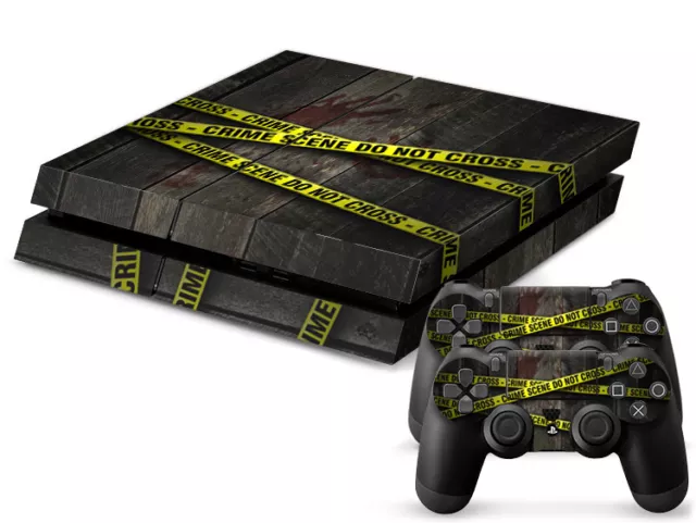 Sony PS4 Playstation 4 Skin Design Aufkleber Schutzfolie Set - Crime Scene Motiv