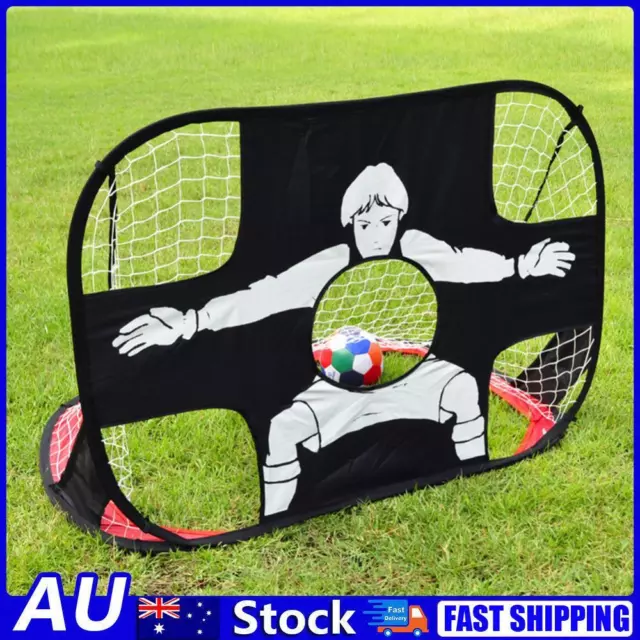 AU 2 In 1 Folding Soccer Goal Portable Practice Soccer Net Small for Indoor Outd