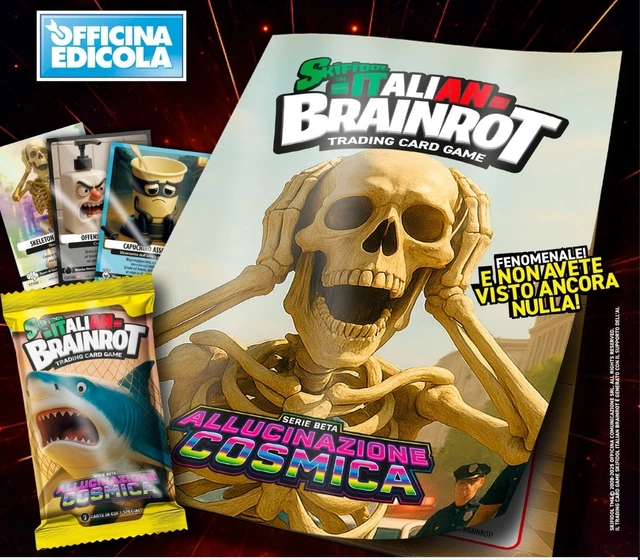 Skifidol Italian Brainrot Trading Card - Boîte De 48 Sachets Mix Psychédélique, Jeu De Cartes à Collectionner