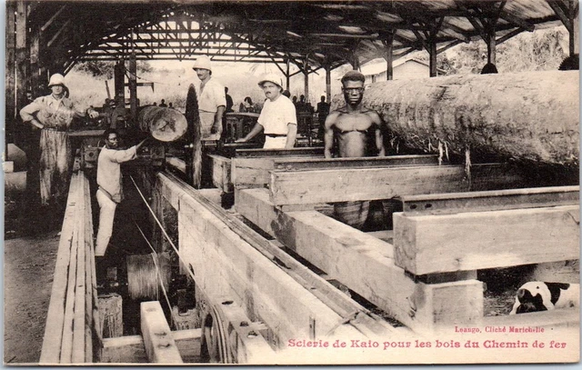 CONGO - scierie de Kaio pour bois de chemin de fer
