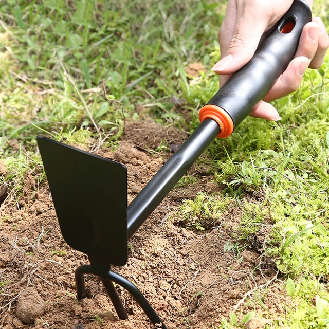 BARAYSTUS Planteur D'Ampoules Long Manche 102 Cm – Outil 5 En 1 Acier Carbone – Planteuse Bulbes Jardin Avec Pédale