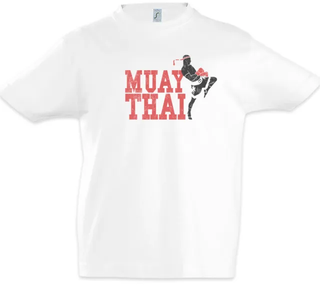 Muay Thai Fighter Kids Boys T-Shirt Martial Arts Sports Fight Gym Fitness