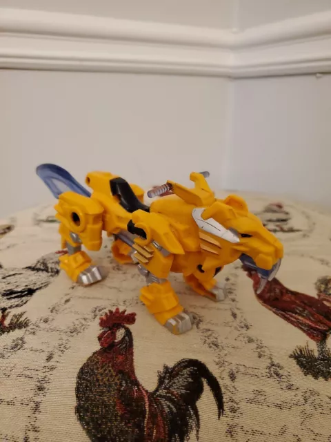 POWER RANGERS YELLOW Saber Tooth Tiger Battle Zord Megazord Bandai 2009