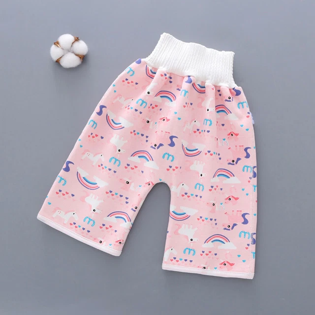 Waterproof Baby Diaper Anti Leakage Soft Cotton Infant Protect Belly High Waist
