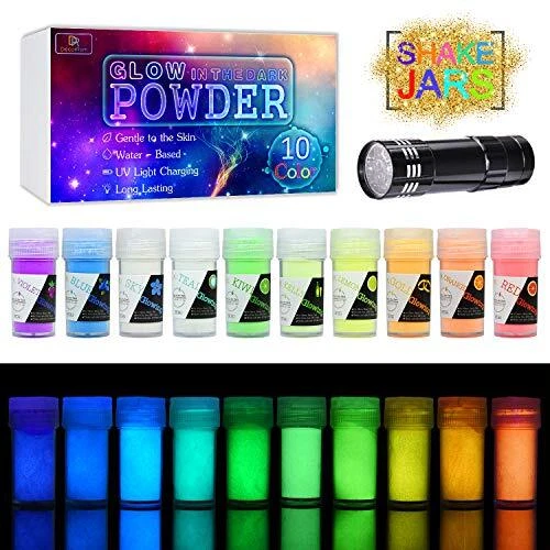Pigment de Résine époxy Fluorescent avec Lampe UV - Poudre Pigment Résine UV ...