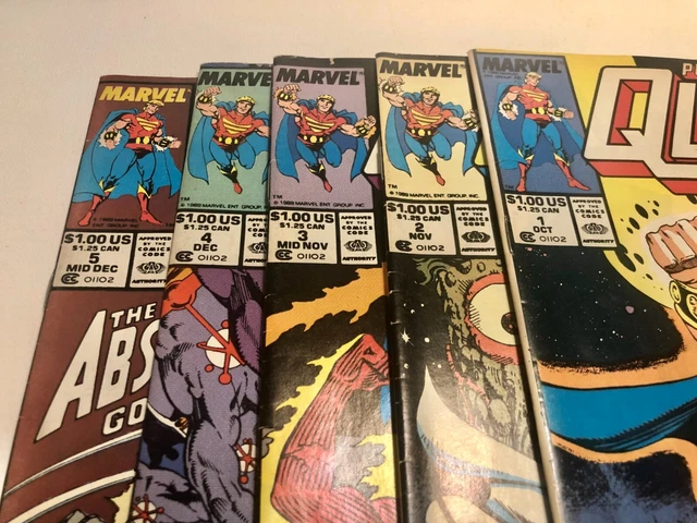Marvel comics Quasar Issues 1-5 in excellent unread condition. 1989