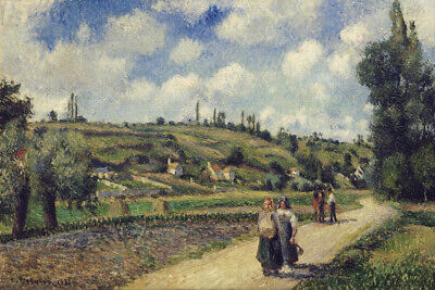 Camille Pissarro - Landscape near Pontoise Giclee Fine Art Print on Canvas 36"