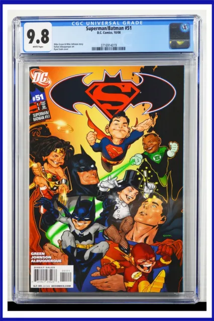 Superman Batman #51 CGC Graded 9.8 DC October 2008 White Pages Comic Book