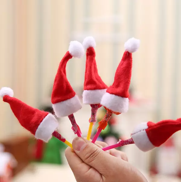 1 lot de 10 Bonnets de Noël pour Sucettes Neufs