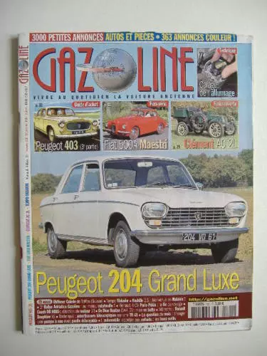 GAZOLINE n°151 PEUGEOT 204-FIAT 500A MAESTRI-CLEMENT AC