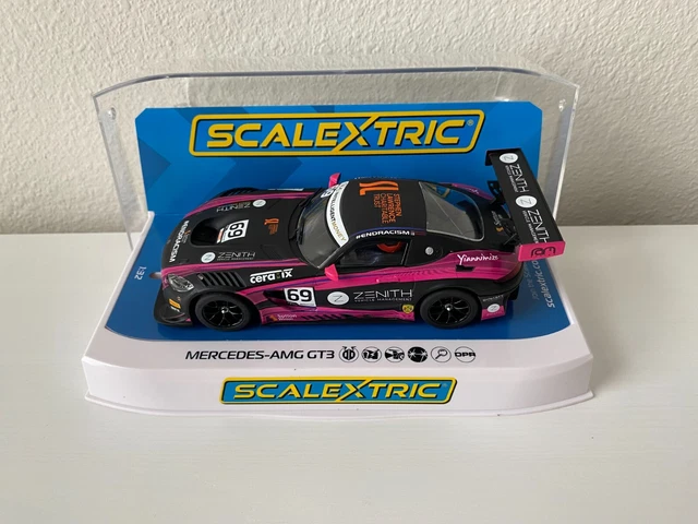Coche Scalextric Mercedes AMG GT3 - Escala 1:32, Diseño Realista, Para Circuitos De Carreras