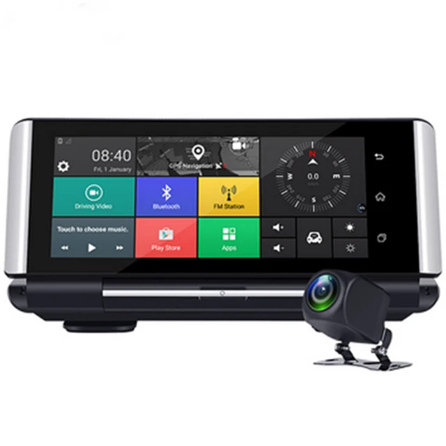 HD 1080P 7in Car DVR Dash Cam Vehicle Video Driving Recorder Front Rear Camera